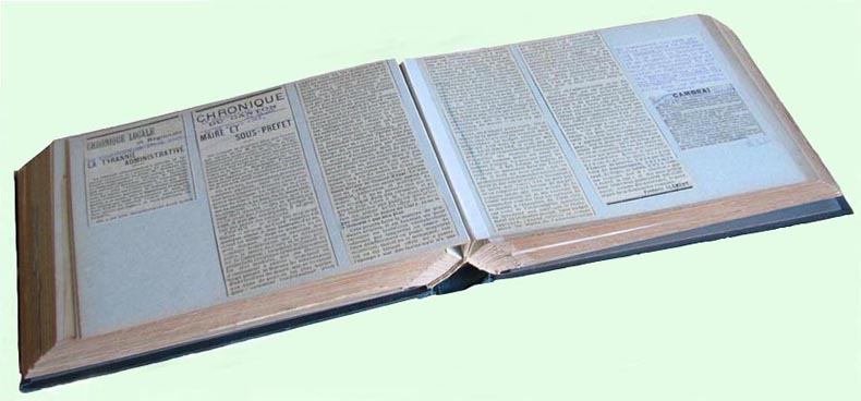 L'album dans lequel Nicolas Brasseur a conservé la «revue de presse» de ce qui fut pour lui un combat.